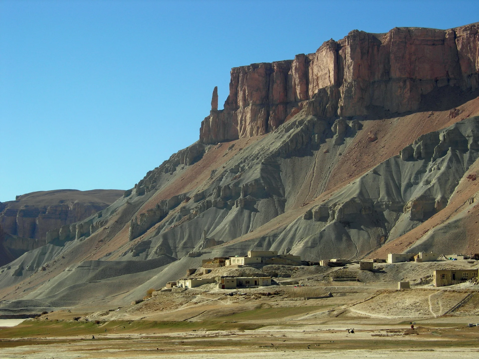 Band-e-Amir lake and surrounding limestone canyon