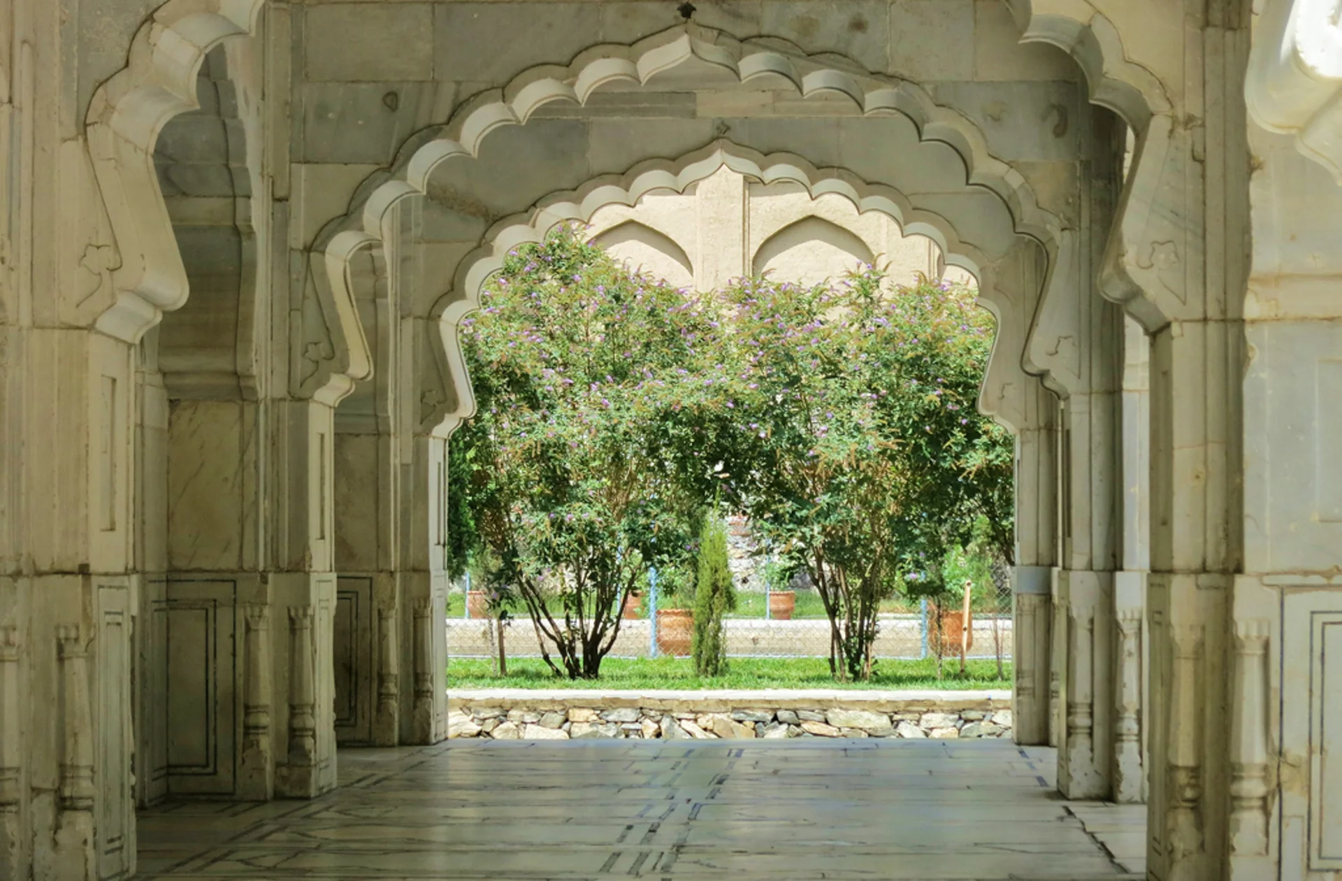 Mosque inside the Gardens of Babur in Kabul